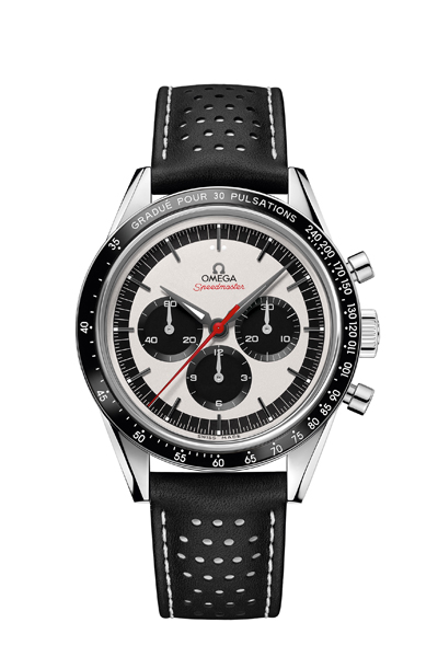 Silver dial matches with three sub-dials and orbital minutes ring, with black ceramic dial decorating with white scale, forming a contrasting visual effect, providing the best readability.