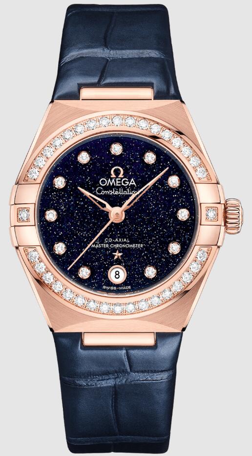 Best-selling Fake Omega Constellation Gold Watches UK With Leather Strap: Elegance And Precision
